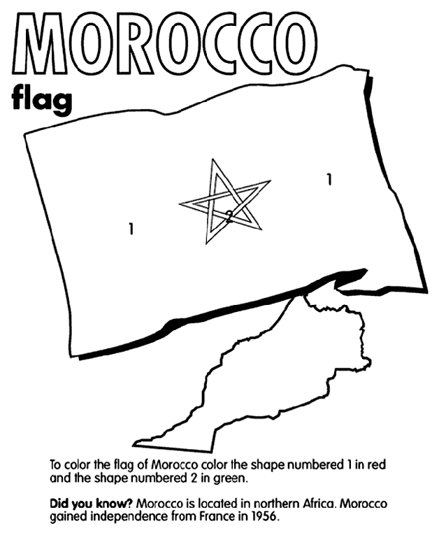 Morocco Coloring Page